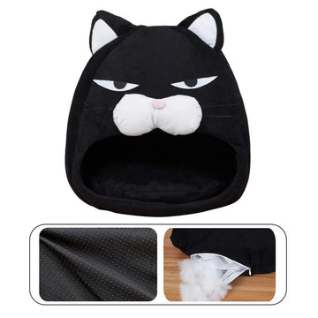 Cozy Cartoon Cat Bed